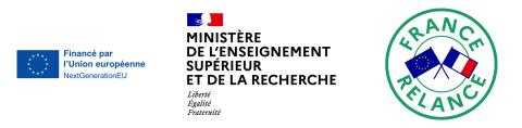 Financé par l'Union européenne Next Génération EU, le ministère de l'enseignement supérieur et de la recherche et France Relance